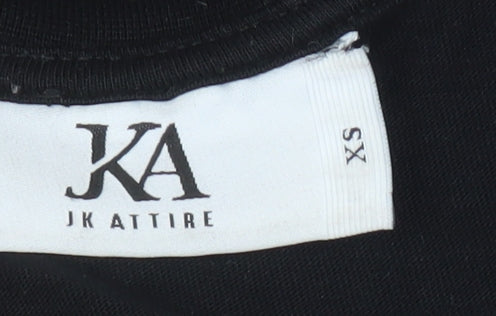 JK Attire Men's Black XS Graphic Print T-Shirt
