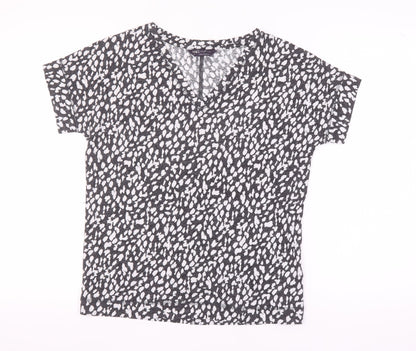 Womens UK Size S Marks and Spencer Black Basic T-Shirt