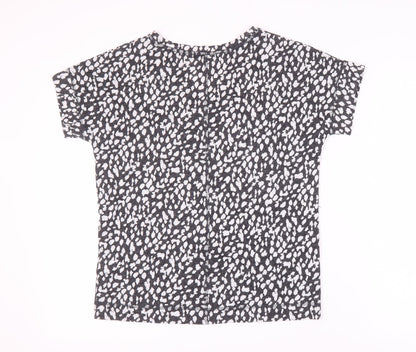 Womens UK Size S Marks and Spencer Black Basic T-Shirt