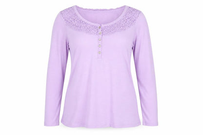 Marks and Spencer Women's Purple Crochet Blouse UK 14