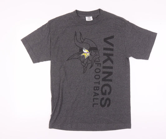 NFL Team Apparel Men's Grey Vikings Medium T-Shirt