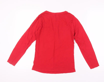 Disney Women's Red 2XS Mickey Mouse Holiday Pyjama Top