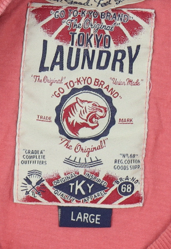 Tokyo Laundry Men's Red Graphic T-Shirt L