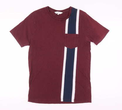 Next Men's Red M Cotton Crew Neck Short Sleeve T-Shirt