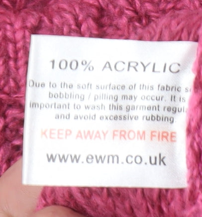 EWM Pink Cable-Knit Pullover Jumper Women Size L