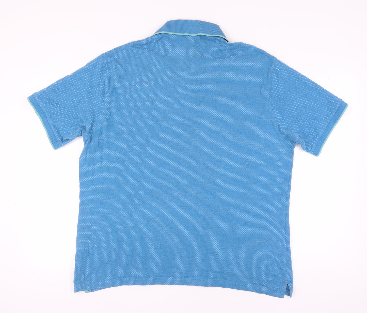 Peter Christian Men's Blue 2XL Short Sleeve Polo Shirt