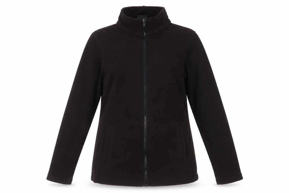 Front view of Regatta Women's Black Basic Jacket, size 10, with Pockets