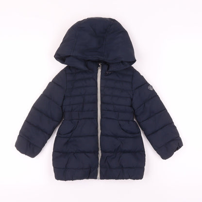 Mayoral Girls Blue Puffer Jacket, Size 4, Winter Hooded Coat