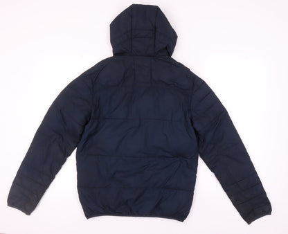 Mens UK Size S JACK & JONES Blue Puffer Jacket