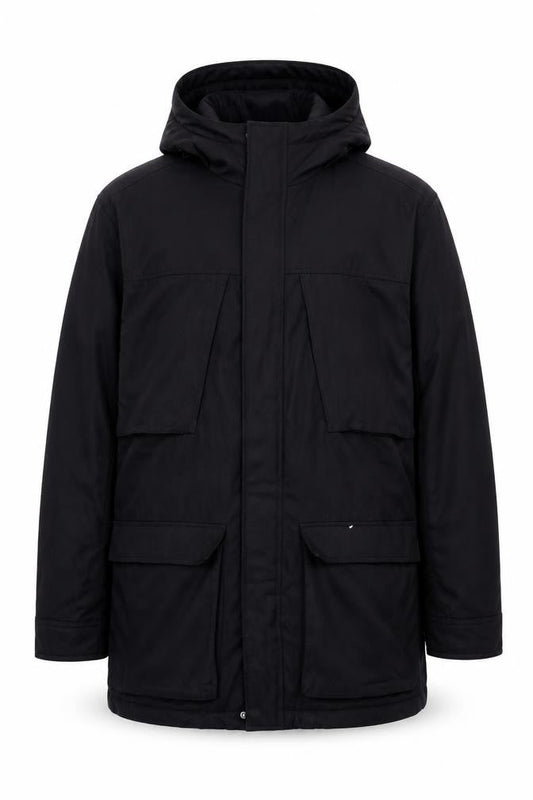 Mens UK Size L Debenhams Black Parka Coat
