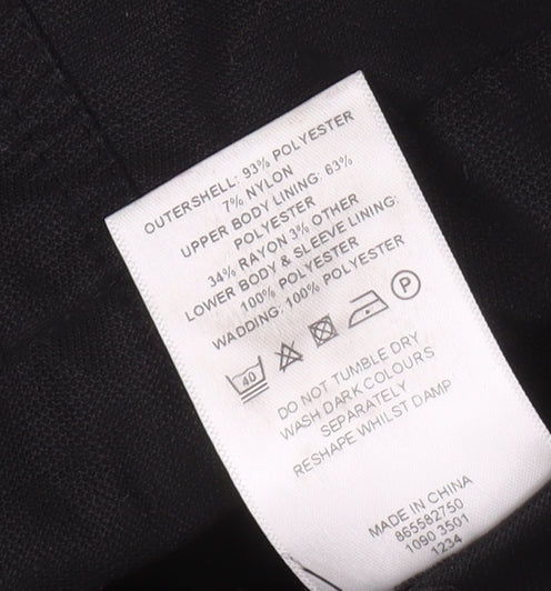 Mens UK Size L Debenhams Black Parka Coat