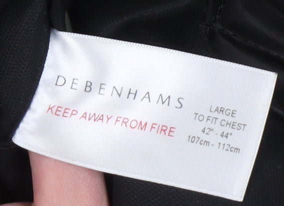 Mens UK Size L Debenhams Black Parka Coat