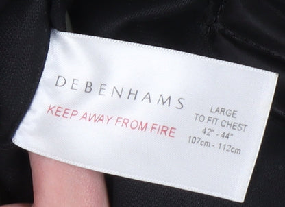 Mens UK Size L Debenhams Black Parka Coat