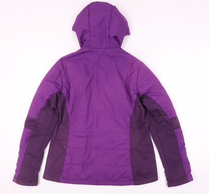 Quechua Women's Purple Hoodie Size 12 with Full Zip
