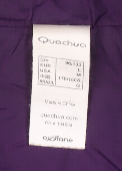 Quechua Women's Purple Hoodie Size 12 with Full Zip