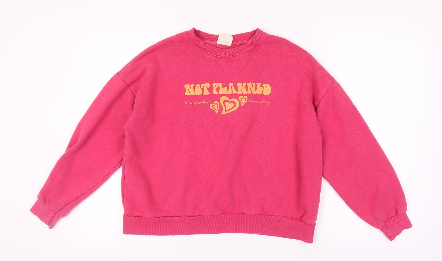 Womens UK Size M Pull&Bear Pink Pullover Sweatshirt