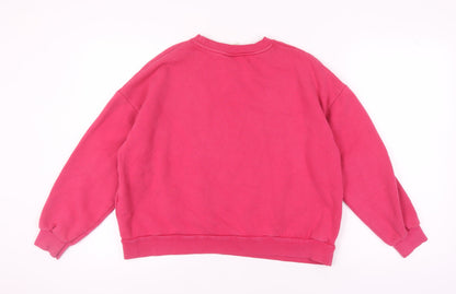 Womens UK Size M Pull&Bear Pink Pullover Sweatshirt