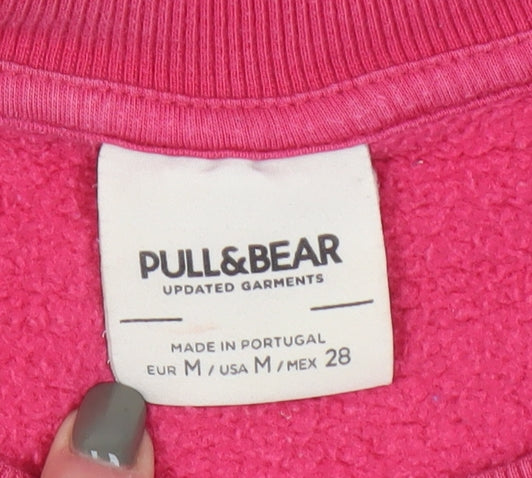 Womens UK Size M Pull&Bear Pink Pullover Sweatshirt