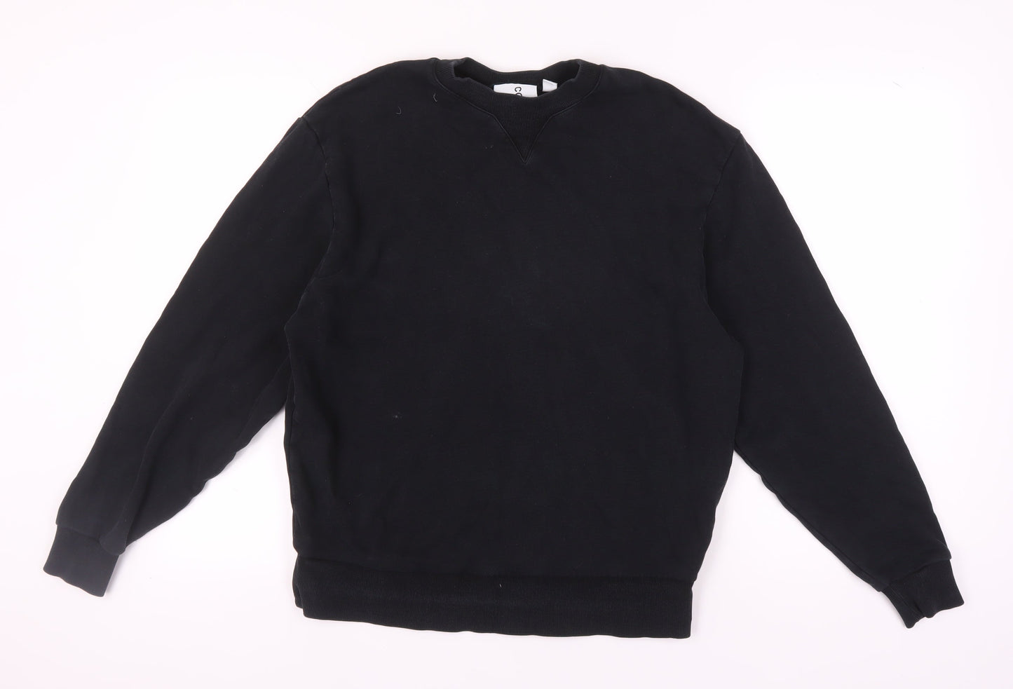 Collusion Unisex Black Crew Neck Sweatshirt S