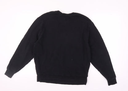 Collusion Unisex Black Crew Neck Sweatshirt S