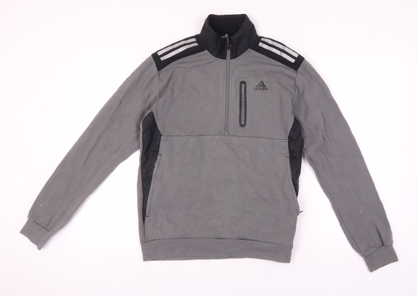 Mens UK Size XS adidas Grey 1/4 Zip Sweatshirt