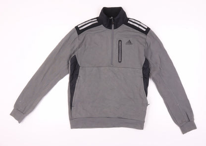 Mens UK Size XS adidas Grey 1/4 Zip Sweatshirt