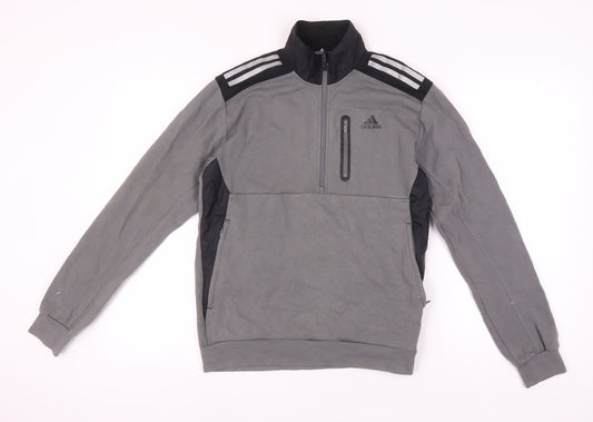 Mens UK Size XS adidas Grey 1/4 Zip Sweatshirt