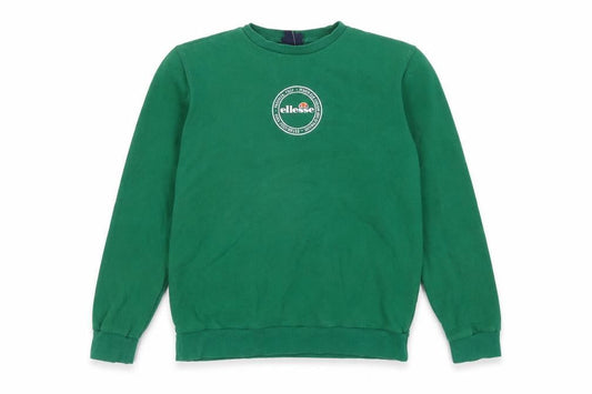 Front view of Ellesse Green unisex sweatshirt -, size 12, casual wear