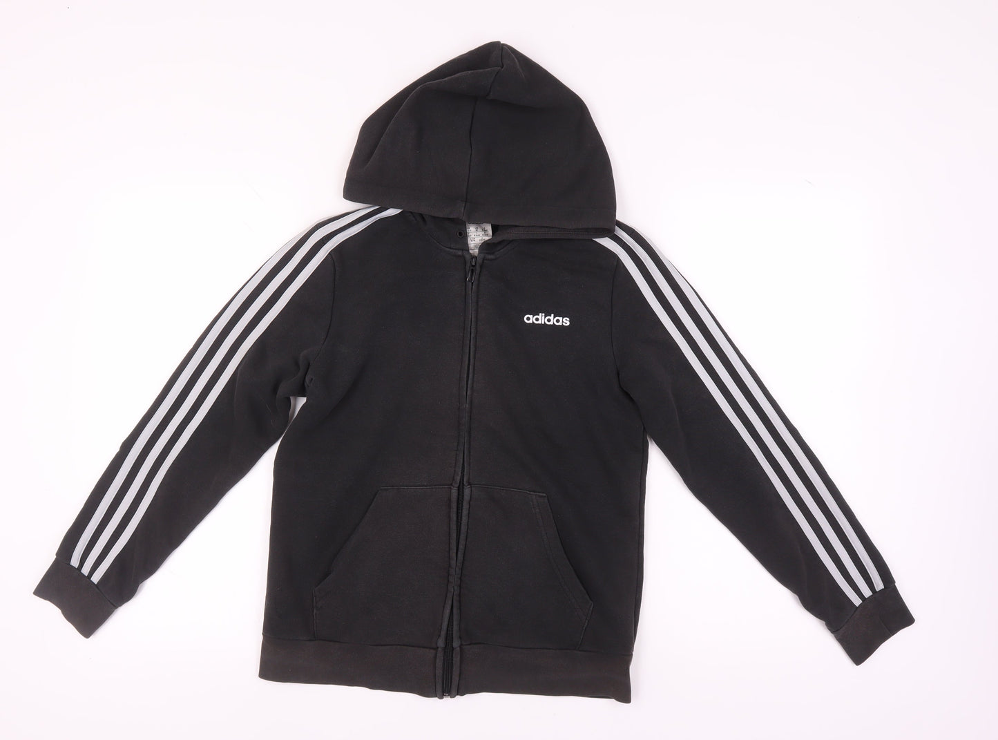 Adidas Unisex Black Full Zip Hoodie M