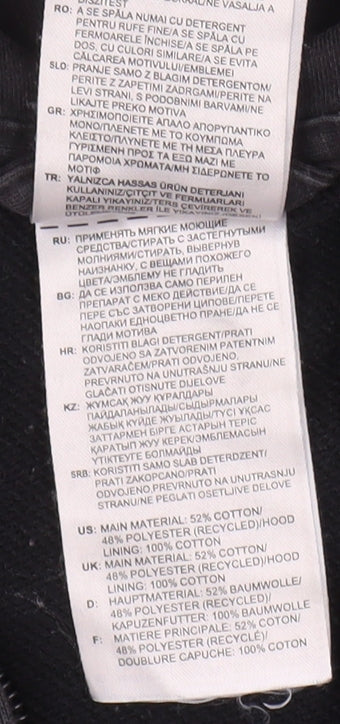 Adidas Unisex Black Full Zip Hoodie M