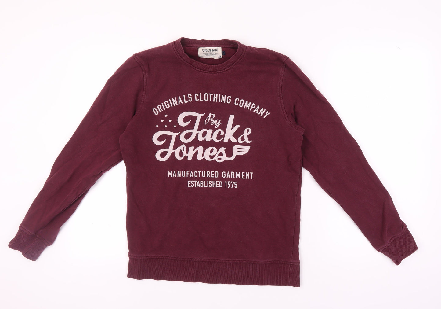 Mens UK Size S JACK & JONES Red Pullover Sweatshirt