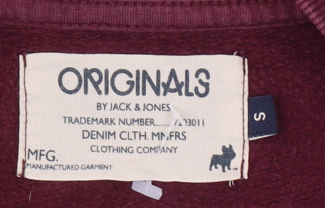 Mens UK Size S JACK & JONES Red Pullover Sweatshirt