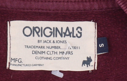 Mens UK Size S JACK & JONES Red Pullover Sweatshirt