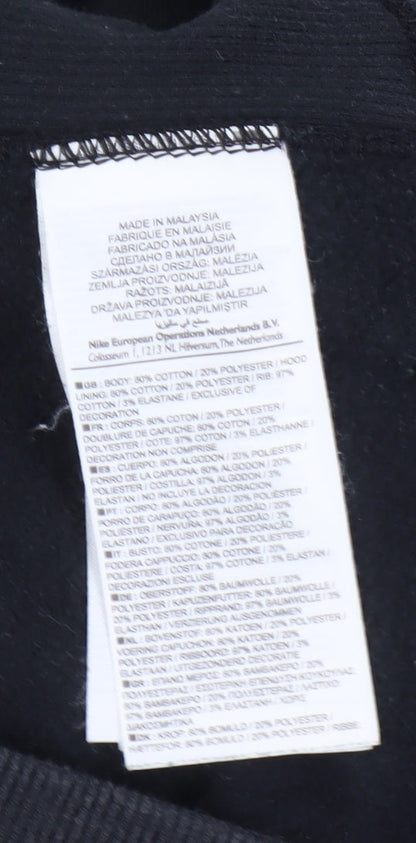 Nike Women Black Hoodie XL Full Zip Cotton