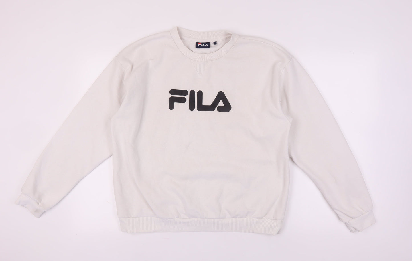 Fila Unisex Adults White Pullover Sweatshirt L