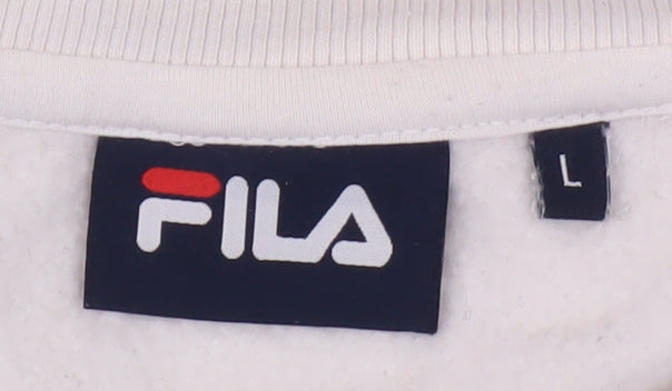 Fila Unisex Adults White Pullover Sweatshirt L