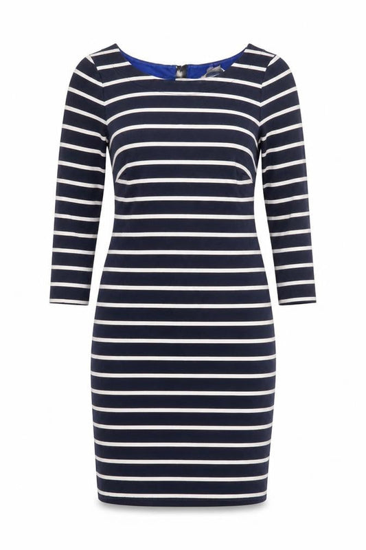 Boden Women's Blue Bodycon Dress, Size 10, Striped