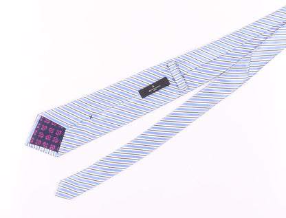 Jeff Banks Men's Blue Striped Silk Tie