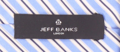 Jeff Banks Men's Blue Striped Silk Tie
