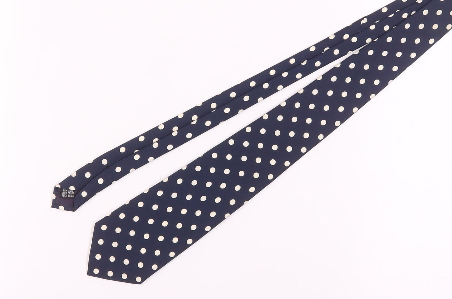 Jonelle Silk Polka Dot Tie - Men's Blue