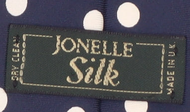 Jonelle Silk Polka Dot Tie - Men's Blue