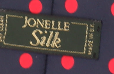 Jonelle Men's Blue Polka Dot Silk Tie One Size