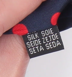 Jonelle Men's Blue Polka Dot Silk Tie One Size