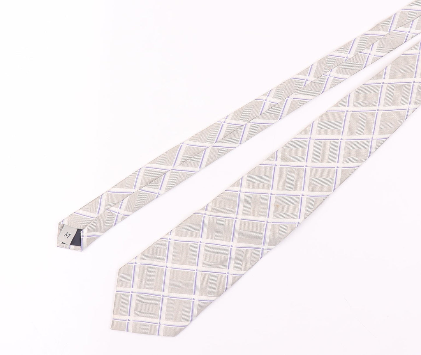 Michelsons Beige Plaid Silk Men's Tie