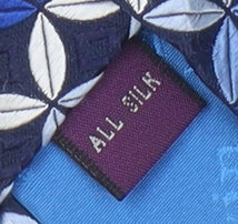 T.M. Lewin Men's Blue Silk Geometric Tie