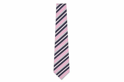 Mens Daniel Hechter Pink Striped 100% Silk  Tie