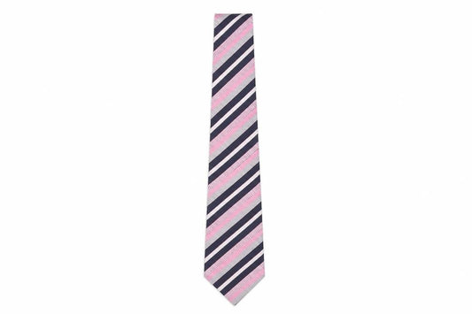Mens Daniel Hechter Pink Striped 100% Silk  Tie