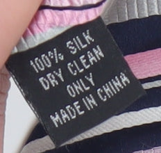 Mens Daniel Hechter Pink Striped 100% Silk  Tie
