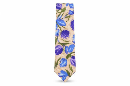 Mens Austin Reed Beige Floral 100% Silk  Tie