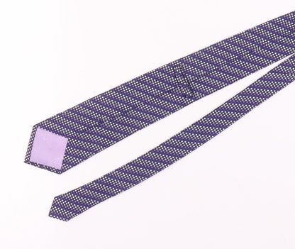 TM Lewin Men's Purple Silk Polka Dot Tie